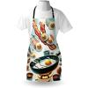 Ambesonne Multicolor Aprons(Orange Seafoam Dark Teal)