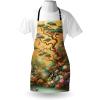 Ambesonne Multicolor Aprons(Pale Coffee Sea Green)