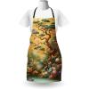 Ambesonne Multicolor Aprons(Pale Coffee Sea Green)