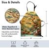 Ambesonne Multicolor Aprons(Pale Coffee Sea Green)