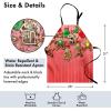 Ambesonne Multicolor Aprons(Pale Ruby)