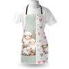 Ambesonne Multicolor Aprons(Pale Teal Blush Eggshell)