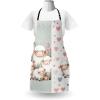 Ambesonne Multicolor Aprons(Pale Teal Blush Eggshell)