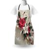 Ambesonne Multicolor Aprons(Pale Vermilion and Grey Teal)
