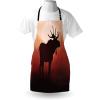 Ambesonne Multicolor Aprons(Peach Brown)