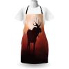 Ambesonne Multicolor Aprons(Peach Brown)