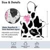 Ambesonne Multicolor Aprons(Pink Black)