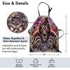 Ambesonne Multicolor Aprons(Purple Orange Beige)