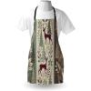 Ambesonne Multicolor Aprons(Raspberry and Sage Green)