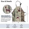 Ambesonne Multicolor Aprons(Raspberry and Sage Green)