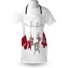 Ambesonne Multicolor Aprons(Red Cream Tan)