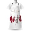 Ambesonne Multicolor Aprons(Red Cream Tan)