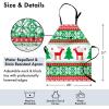 Ambesonne Multicolor Aprons(Red Green White)