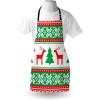 Ambesonne Multicolor Aprons(Red Green White)