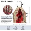 Ambesonne Multicolor Aprons(Red Vermilion Eggshell)