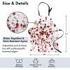 Ambesonne Multicolor Aprons(Red White)