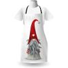 Ambesonne Multicolor Aprons(Ruby Pale Grey)