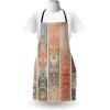 Ambesonne Multicolor Aprons(Salmon Pale Teal Dusk)