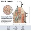 Ambesonne Multicolor Aprons(Salmon Pale Teal Dusk)