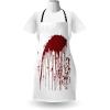 Ambesonne Multicolor Aprons(Scarlet and White)