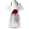 Ambesonne Multicolor Aprons(Scarlet and White)