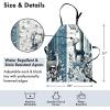 Ambesonne Multicolor Aprons(Slate Blue and Dark Grey)