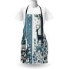 Ambesonne Multicolor Aprons(Slate Blue and Dark Grey)
