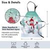 Ambesonne Multicolor Aprons(Teal Red White)