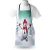 Ambesonne Multicolor Aprons(Teal Red White)