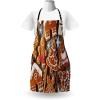Ambesonne Multicolor Aprons(Umber Pale Brown White)