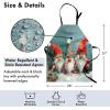 Ambesonne Multicolor Aprons(Vermilion Blue Grey Grey)