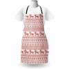 Ambesonne Multicolor Aprons(Vermilion White)
