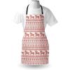 Ambesonne Multicolor Aprons(Vermilion White)