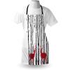 Ambesonne Multicolor Aprons(White Black Red)