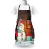 Ambesonne Multicolor Aprons(White Brown)