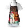 Ambesonne Multicolor Aprons(White Brown)