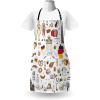 Ambesonne Multicolor Aprons(White Charcoal)