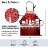 Ambesonne Multicolor Aprons(White Red)