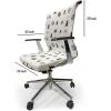 Ambesonne Nordic Office Chair Cover, Christmas Pine Trees Snowflakes Noel Winter North Holiday Celebration Graphic Art, Stretchable Decorative Universal Size High Back Printed Slipcover, Charoal White