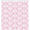Ambesonne Pink Shower Curtain, Grunge Design Neutral Colors Boho Diamont Look Rhombus Pattern Abstract Art, Cloth Fabric Bathroom Decor Set with Hooks, 69″ W x 70″ L, Soft Pink Blush White(Soft Pink Pale Mauve)