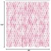 Ambesonne Pink Shower Curtain, Grunge Design Neutral Colors Boho Diamont Look Rhombus Pattern Abstract Art, Cloth Fabric Bathroom Decor Set with Hooks, 69″ W x 70″ L, Soft Pink Blush White(Soft Pink Blush White)