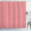 Ambesonne Pink Shower Curtain, Zigzag Look Pattern of Continuous Diamond Motifs Abstract Bohemian Print, Cloth Fabric Bathroom Decor Set with Hooks, 69″ W x 70″ L, Pale Fuchsia Soft Pink(Pale Ruby Warm Taupe)