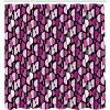 Ambesonne Pink Shower Curtain, Zigzag Look Pattern of Continuous Diamond Motifs Abstract Bohemian Print, Cloth Fabric Bathroom Decor Set with Hooks, 69″ W x 70″ L, Pale Fuchsia Soft Pink(Hot Pink Charcoal Grey)