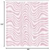 Ambesonne Pink Shower Curtain, Zigzag Look Pattern of Continuous Diamond Motifs Abstract Bohemian Print, Cloth Fabric Bathroom Decor Set with Hooks, 69″ W x 70″ L, Pale Fuchsia Soft Pink(Pale Rose Pastel Pink)