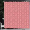 Ambesonne Pink Shower Curtain, Zigzag Look Pattern of Continuous Diamond Motifs Abstract Bohemian Print, Cloth Fabric Bathroom Decor Set with Hooks, 69″ W x 70″ L, Pale Fuchsia Soft Pink(Pale Ruby Warm Taupe)