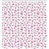 Ambesonne Pink Shower Curtain, Zigzag Look Pattern of Continuous Diamond Motifs Abstract Bohemian Print, Cloth Fabric Bathroom Decor Set with Hooks, 69″ W x 70″ L, Pale Fuchsia Soft Pink(Magenta Hot Pink and White)