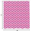 Ambesonne Pink Shower Curtain, Zigzag Look Pattern of Continuous Diamond Motifs Abstract Bohemian Print, Cloth Fabric Bathroom Decor Set with Hooks, 69″ W x 70″ L, Pale Fuchsia Soft Pink(Pale Fuchsia Soft Pink)