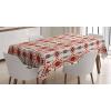 Ambesonne Snowflake Tablecloth, Winter Holiday Illustration Christmas Snowflakes on Abstract Background, Rectangular Table Cover for Dining Room Kitchen Decor, 60″ X 84″,Blue White(Chestnut Brown)