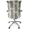 Ambesonne Squirrel Office Chair Cover, Christmas New Year Nature Pattern with Reindeers and Cardinal Birds Sketch Art, Stretchable Decorative Universal Size High Back Printed Slipcover, Brown White(Coconut Charcoal)