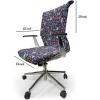 Ambesonne Squirrel Office Chair Cover, Christmas New Year Nature Pattern with Reindeers and Cardinal Birds Sketch Art, Stretchable Decorative Universal Size High Back Printed Slipcover, Brown White(Indigo Blue)
